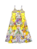 Little Girl's & Tie-Front Maxi Dress