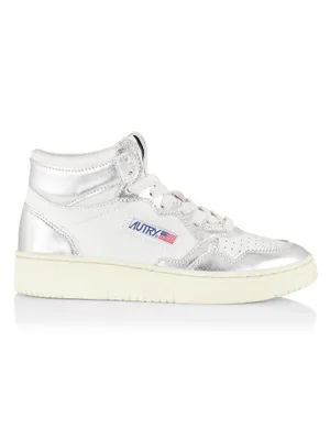 Medalist Mid-Top Leather Sneakers