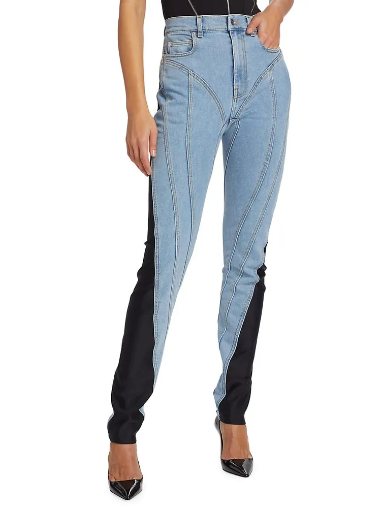 Spiral Mix Media Jeans