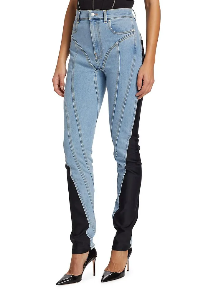 Spiral Mix Media Jeans