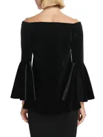 Nannarella Off-The-Shoulder Velvet Top