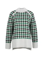 Roxane Houndstooth Wool-Blend Sweater