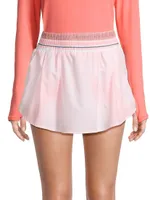 Flamingo + Cream Accelerate Miniskirt