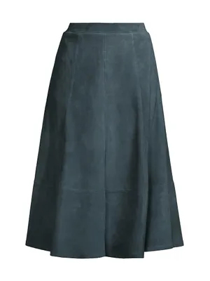 Amanda Suede A-Line Skirt