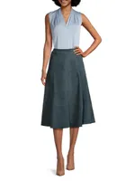 Amanda Suede A-Line Skirt