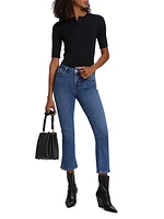 Le Crop Mini Boot-Cut Jeans