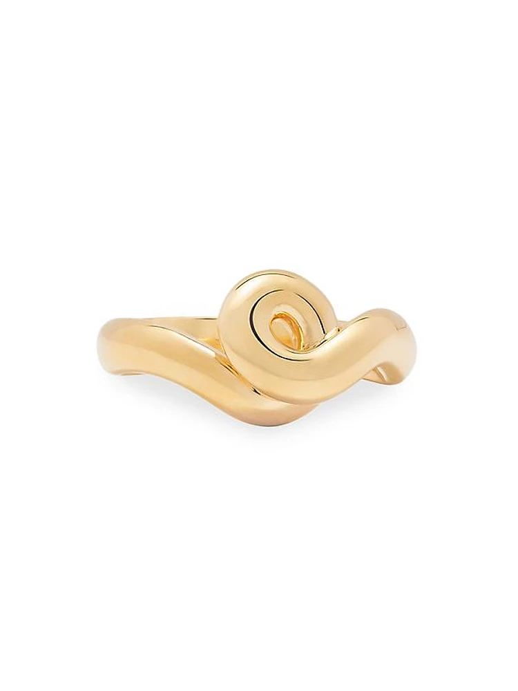 Chunky Wave Goldtone Ring