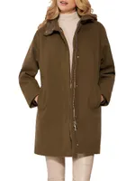 Wool-Blend Hooded Down Parka