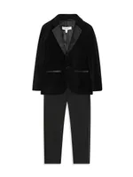 Little Boy's & Ace Velvet Tuxedo Jacket