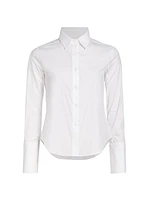 Bessette Stripe Cotton Button-Front Shirt