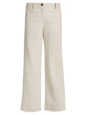 Cotton & Linen Wide-Leg Pants