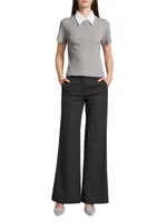 Howard Stretch Cotton Twill Wide-Leg Pants