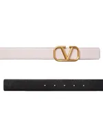 Reversible Vlogo Signature Belt