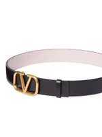 Reversible Vlogo Signature Belt