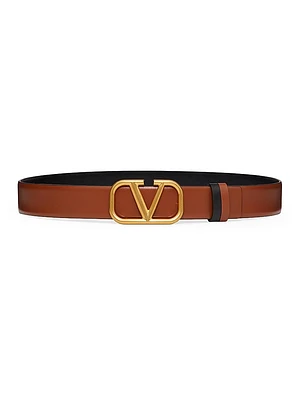 Reversible VLogo Signature Belt Glossy Calfskin 30MM