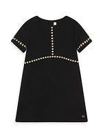 Little Girl's & Girl's Studded Short-Sleeved Dress