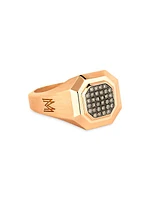 Guard Of Men 18K Rose Gold & 0.25 TCW Diamond Octagonal Signet Ring