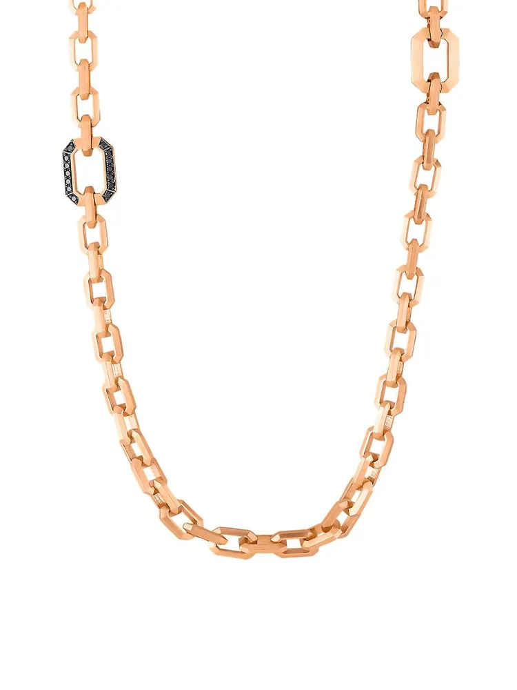 Guard Of Men 18K Rose Gold & 0.21 TCW Diamond Chain Necklace