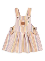 Baby Girl's ,Little Girl's & Girl's Striped Overall Dress