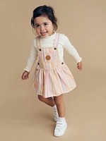 Baby Girl's ,Little Girl's & Girl's Striped Overall Dress