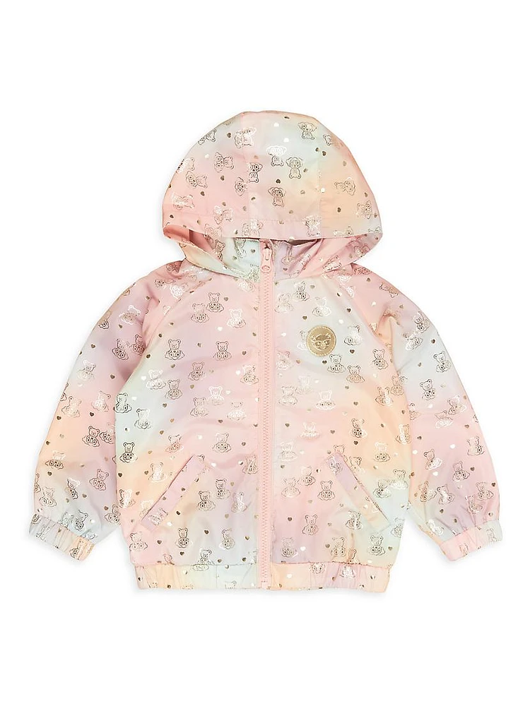 Baby Girl's, Little Girl's & Cloud Bear Rain Jacket