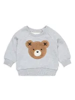 Baby's, Little Kid's & Faux Fur Teddy Crewneck Sweatshirt