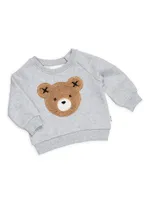 Baby's, Little Kid's & Faux Fur Teddy Crewneck Sweatshirt