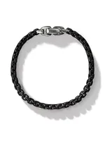 Sterling Silver and Stainless Steel Box Chain Bracelet