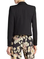 Cropped Tuxedo Blazer Grain De Poudre