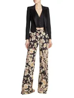 Cropped Tuxedo Blazer Grain De Poudre