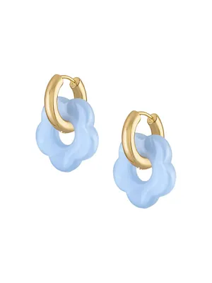 14K-Gold-Filled & Resin Flower Drop Earrings