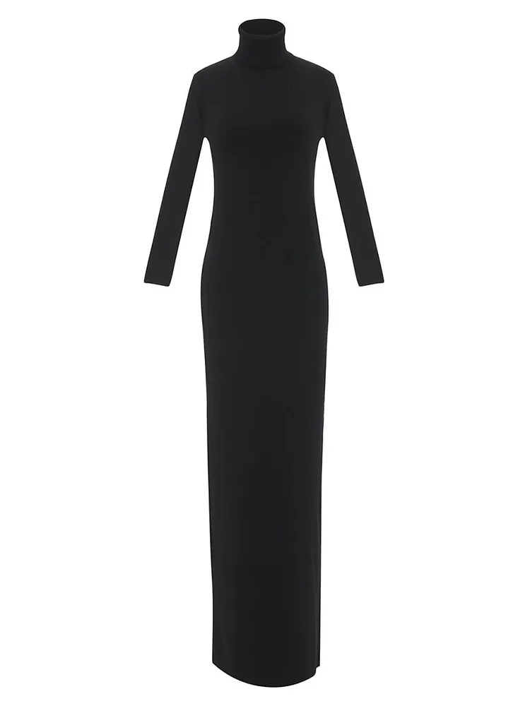 Long Turtleneck Dress Wool