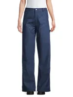 Unisex Denim Double-Knee Work Pants