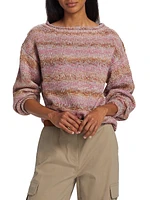 Sage Marled Stripe Sweater