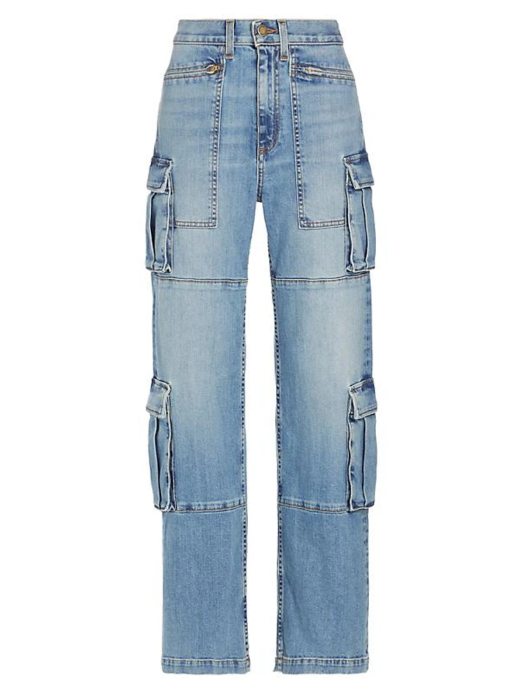 Giana Mid-Rise Cargo Jeans