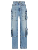 Giana Mid-Rise Cargo Jeans