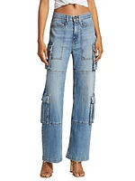 Giana Mid-Rise Cargo Jeans