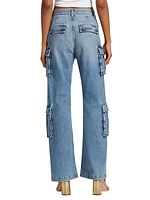 Giana Mid-Rise Cargo Jeans