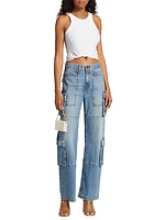 Giana Mid-Rise Cargo Jeans