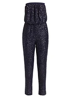 Sequin Strapless Tube Jumpsuit