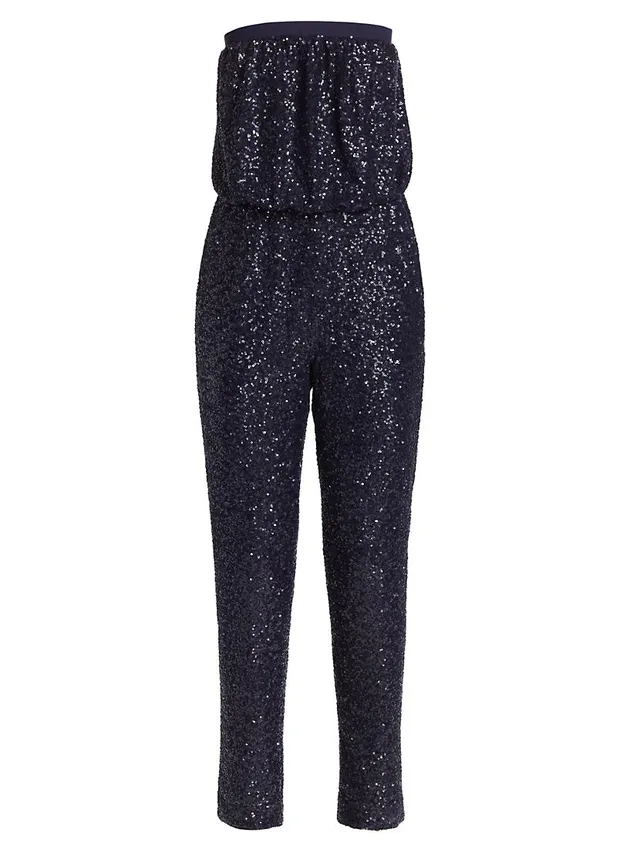 Kiyonna Plus Alluring Sequins Lace Jumpsuit