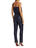 Sequin Strapless Tube Jumpsuit