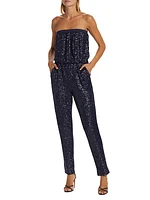 Sequin Strapless Tube Jumpsuit