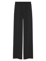 Flared Sweatpants Satin Crepe