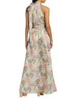 Kayla Floral Sash A-Line Gown