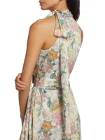 Kayla Floral Sash A-Line Gown