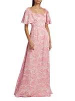 Aurora Floral A-Line Gown