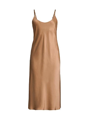 Bias-Cut Silk Slip Nightgown