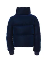 Little Girl's & Sophia Velvet Down Jacket