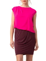 5th Avenue Colorblocked Blouson Minidress